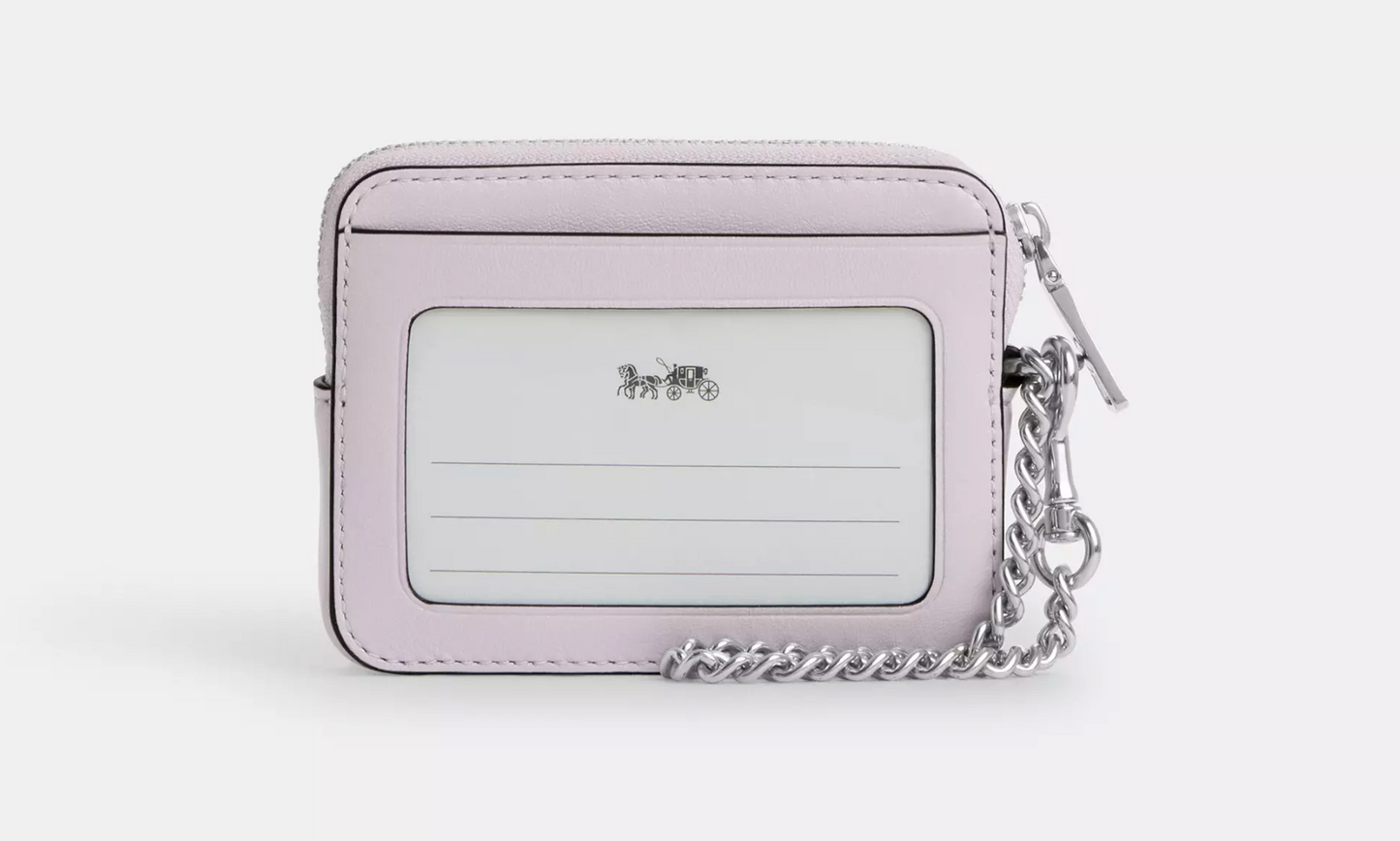 PREORDEN Coach zip card case - acabado aperlado