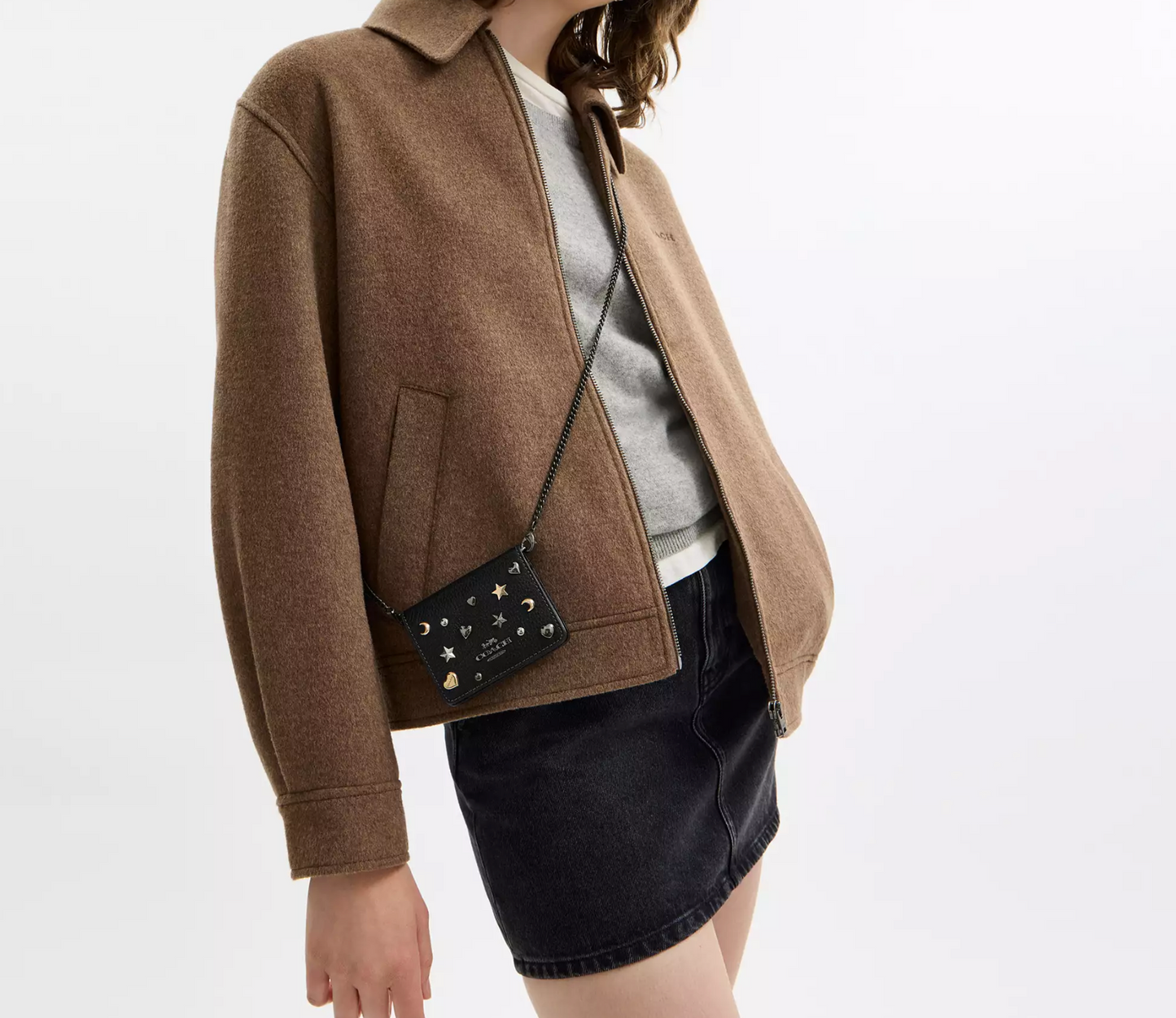 PREORDEN Coach mini Wallet on a chain rivets