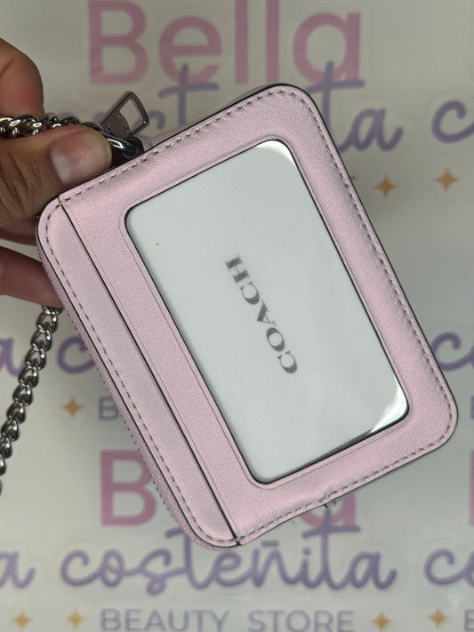 Coach zip card case - acabado aperlado