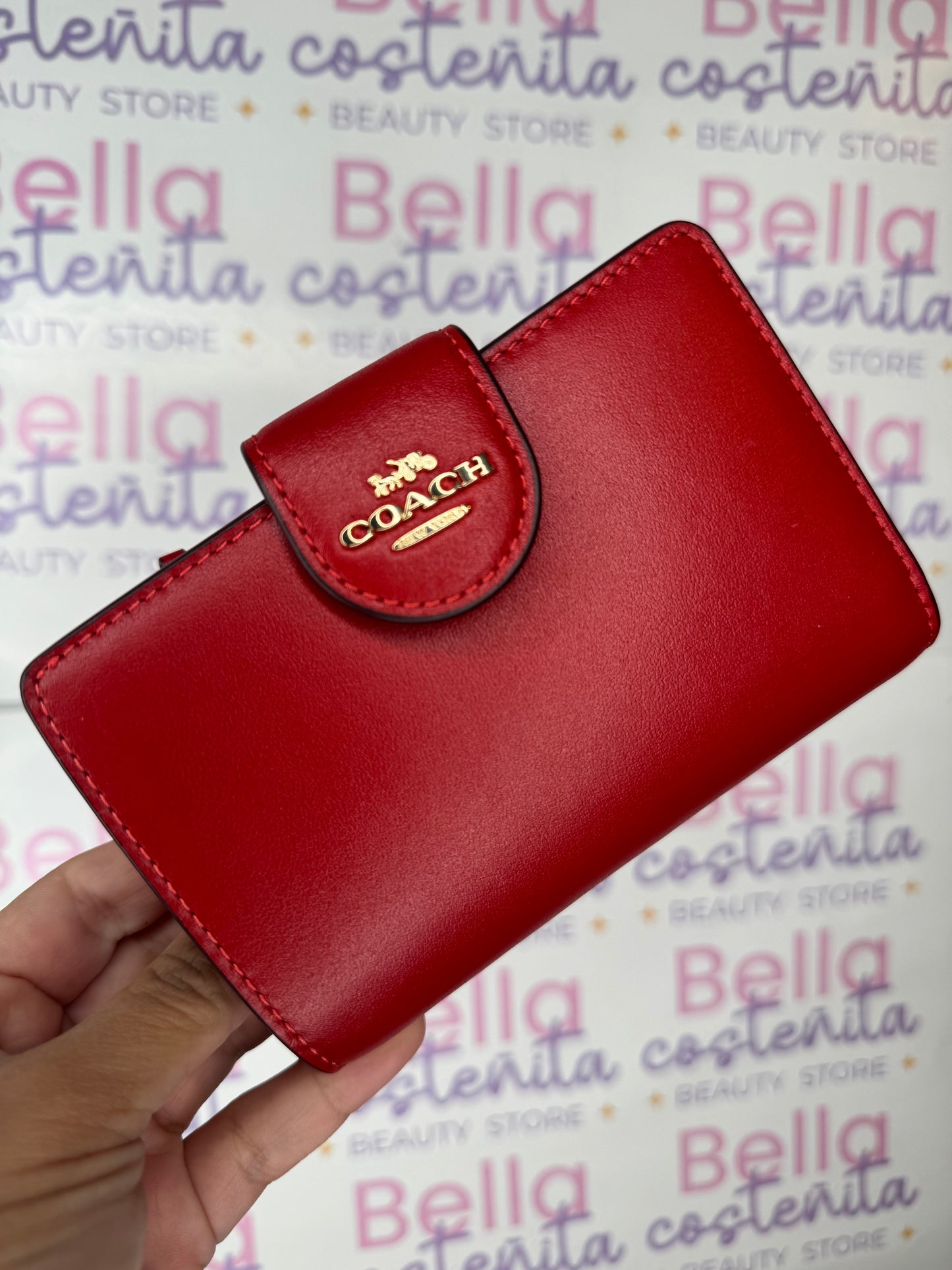 Coach Medium Wallet roja