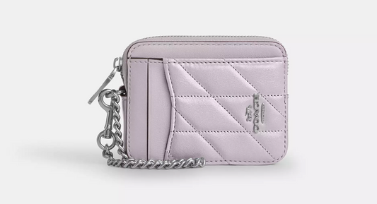 PREORDEN Coach zip card case - acabado aperlado