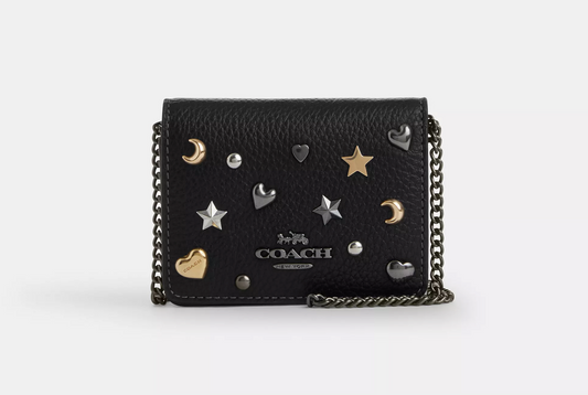 PREORDEN Coach mini Wallet on a chain rivets