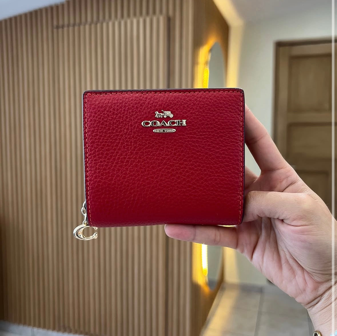 Coach snap Wallet roja