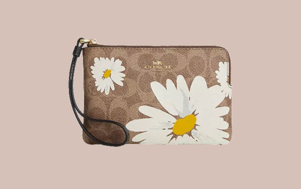 PREORDEN Coach wristlet floral print